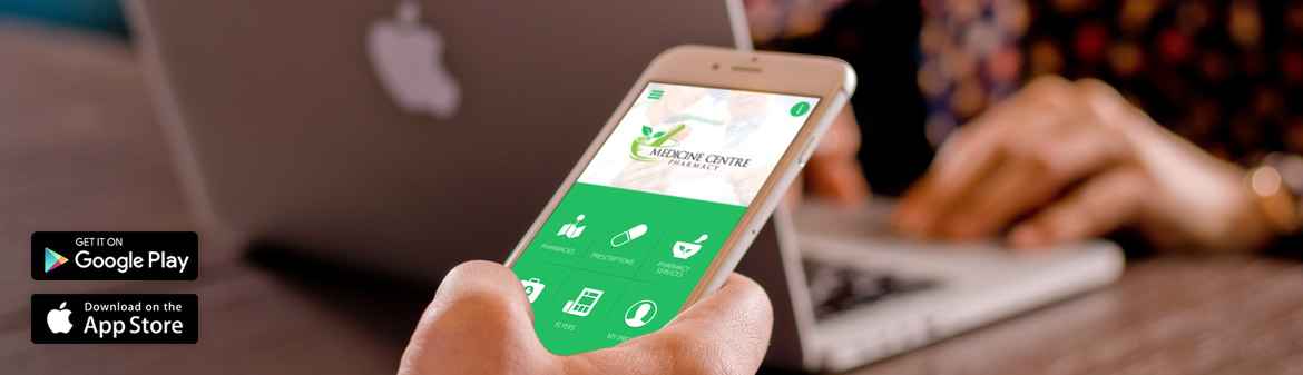 With the new Medicine Centre app, the high-quality service that we are known for is now available via your smartphone.
Available on the App Store and Google Play - Download Now!